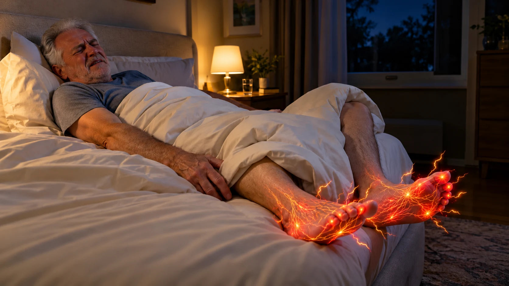 Découvrir les pieds, en espérant retrouver un peu de calme.